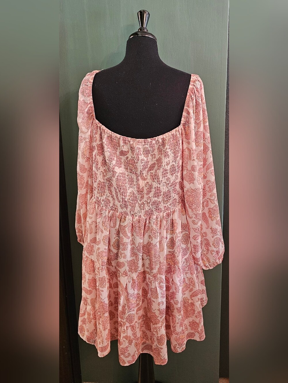 Joe Fresh Roxy Earle Floral Smocked Mini Dress - Picture 4 of 7